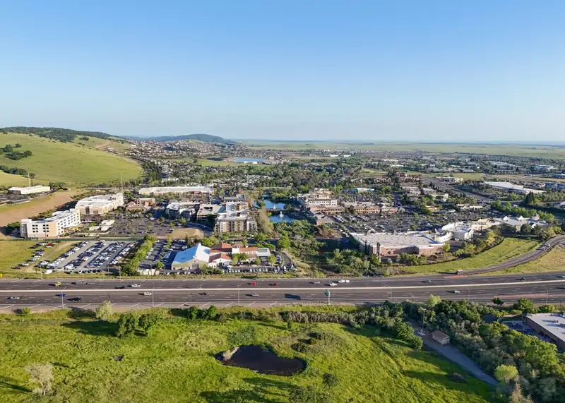 Aerial view of the El Dorado Hills Town Center, CA